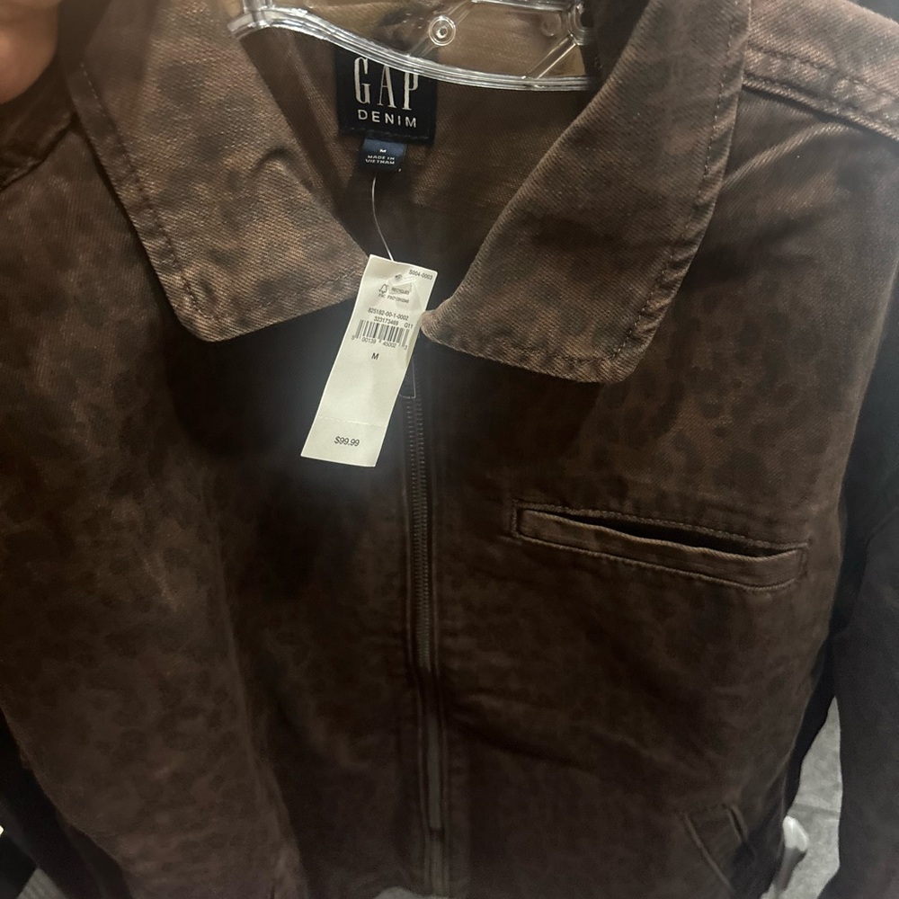 GAP Men's Leopard Print Brown Jacket